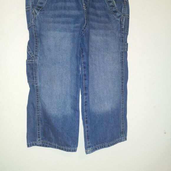OshKosh B'Gosh Denim Bib Overalls-Size 2T-Pocket-Adjustable Straps-Brooklyn Wash - Picture 4 of 11